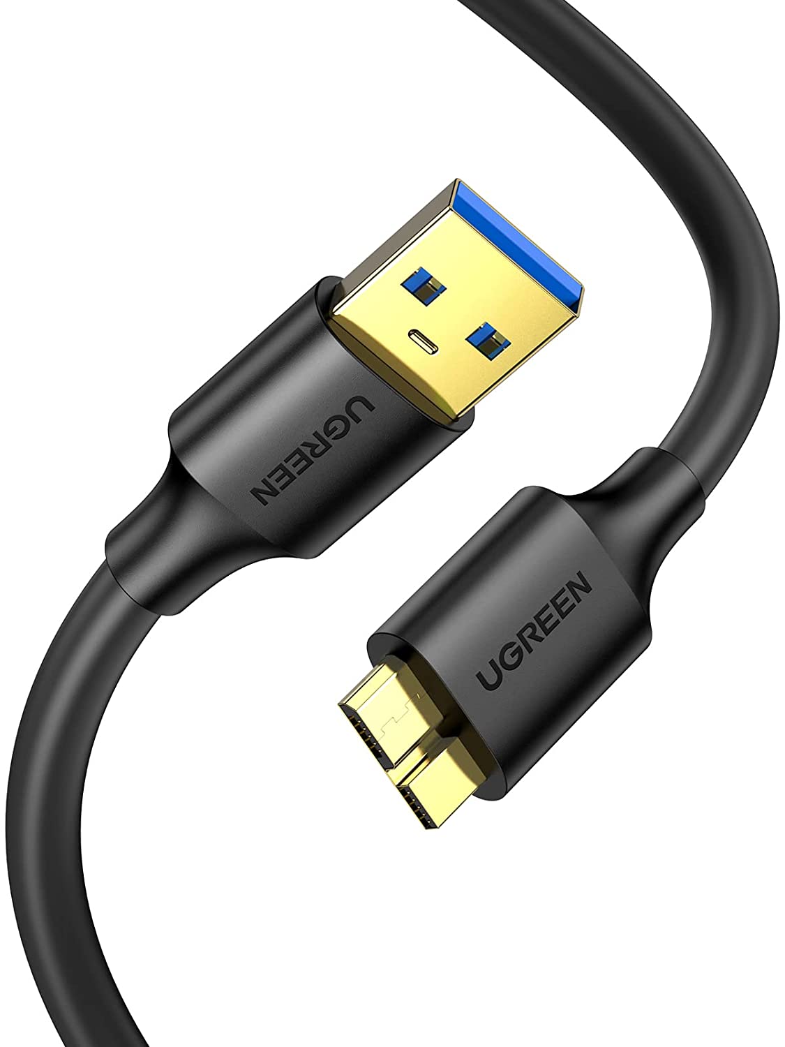 CABLE UGREEN USB MACHO A MICRO USB 3.0,1M, NEGRO