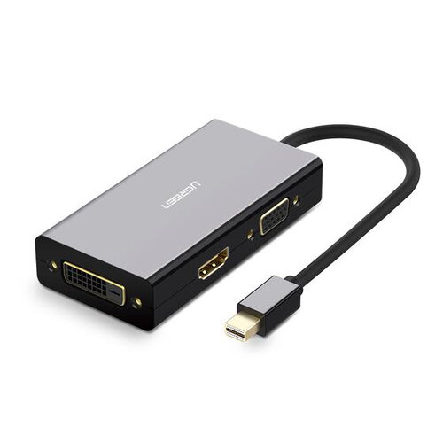 CONVERTIDOR UGREEN MINI DP A HDMI/VGA/DVI BLACK 20418