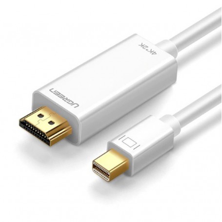 CABLE UGREEN MINI DISPLAY PORT A HDMI, 1.5M, BLANCO