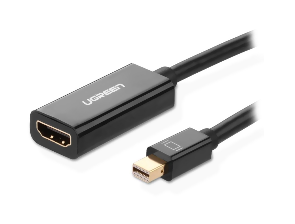 ADAPTADOR UGREEN MINI DISPLAYPORT A HDMI-HEMBRA, 4K, NEGRO