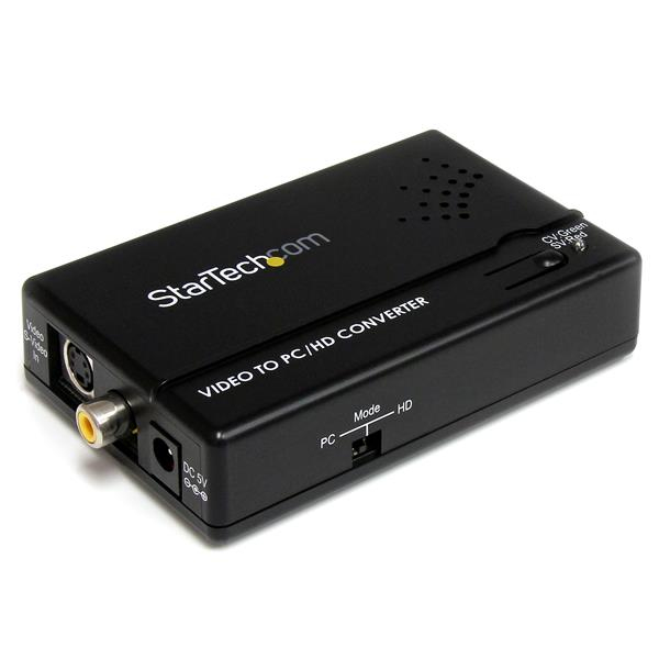 STARTECH ADAPTADOR CONVERTIDOR S-VIDEO VID. COMP. RCA-VGA VID2VGATV2
