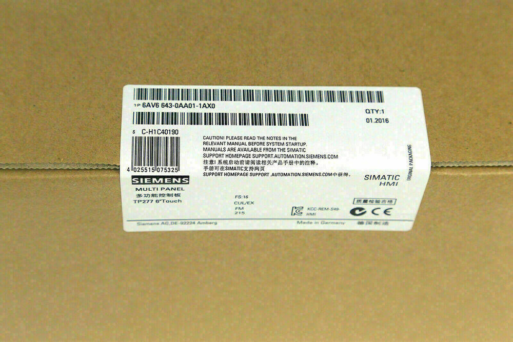 SIEMENS | MULTI TOUCH PANEL | 6AV6 643-0AA01-1AX0 | HMI 6AV6643-0AA01-1AX0
