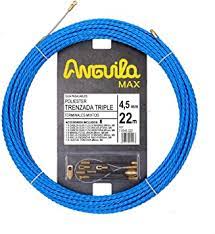 Anguila Max 7.5045.012 Cable Guide Special Curves Polyester Triple Braided 4.5 mm 12 m and Mixed Terminals, Blue