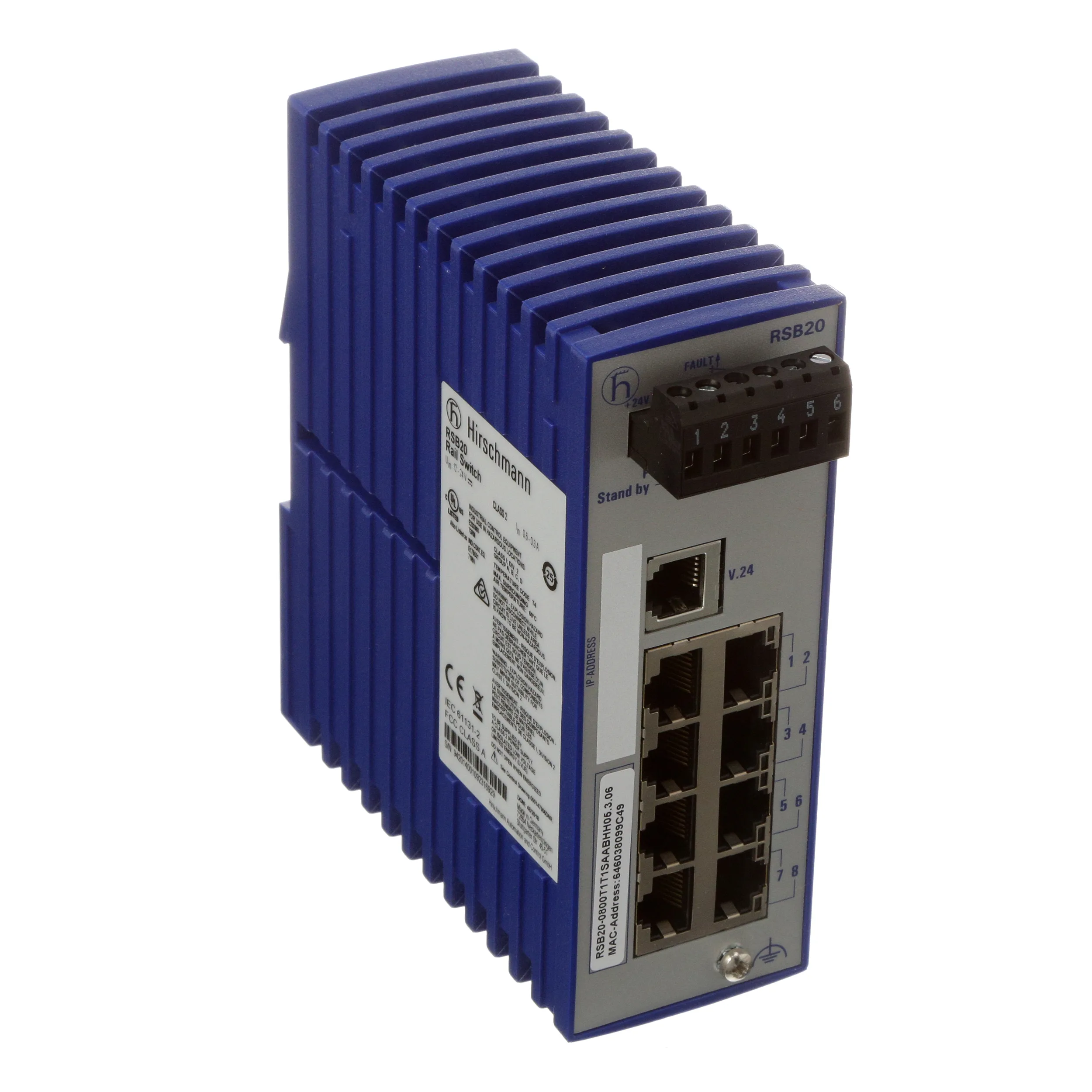 Hirschmann RSB20-0800T1T1SAAB Interruptor de Ethernet, manejado, puerto de 8, 12 a 24 VDC, serie RSB20