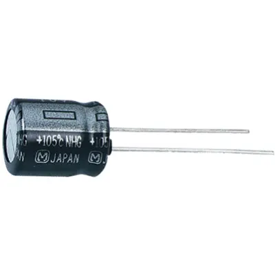 Panasonic Electronic Components ECA-1VHG470 Condensador, alumbre electrolítico, casquillo 47 uF, Tol el 20%, Vol.-Rtg 35 VDC, parte radial, 5x11, bulto