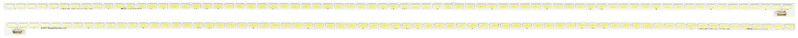 NEC 7030 PKG 72EA REEMPLAZO LED BACKLIGHT BARS/STRIPS (2) - USADO