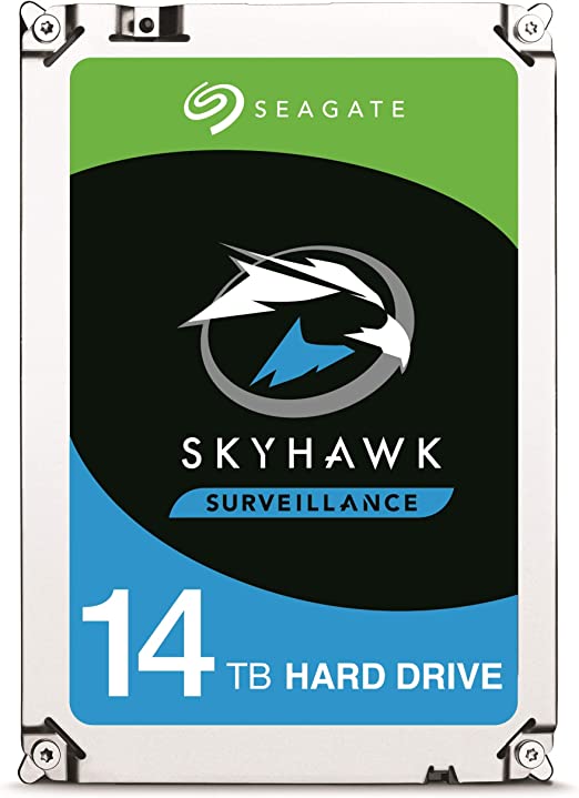 Seagate Skyhawk 14TB Disco Duro de vigilancia - SATA 6Gb/s 256MB Cache 3.5 Pulgadas Disco Duro Interno - Empaque abrefácil (ST14000VX0008)