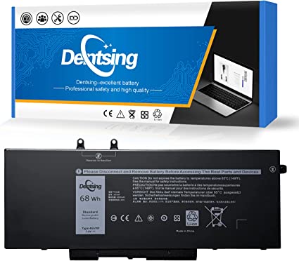 Dentsing Batería para laptop 4GVMP 7.6V 68Wh/8500mAh compatible con Dell Latitude 5400 5410 5500 5510 Precision 3540 3550 Inspiron 7590/7591/7791 2 en 1 Series Notebook X77XY 1V1XF R8D7N RF7WM 9 JRYT C5GV2