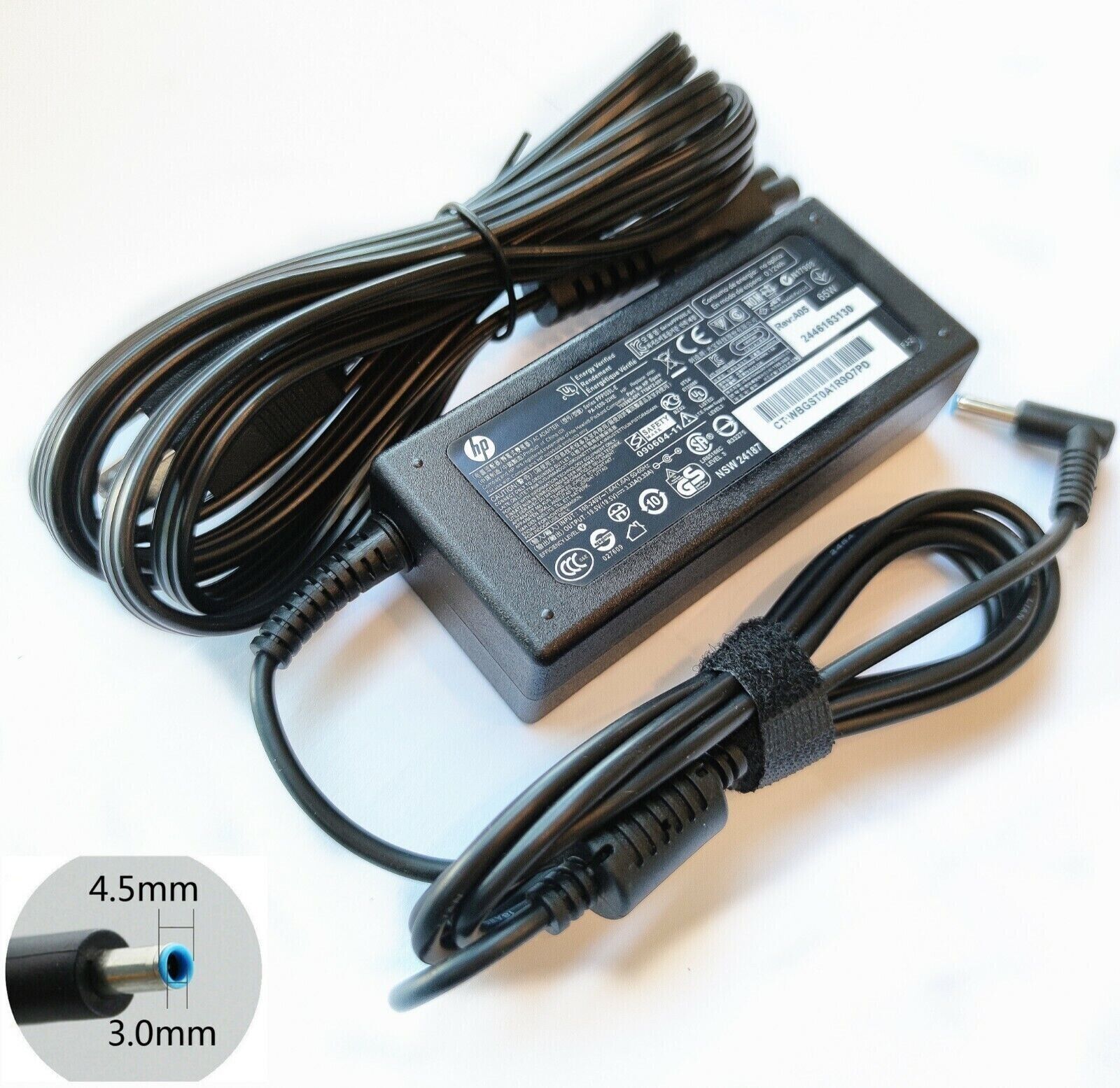 710412-001 65W HP PPP009A 709985-004 AD9043-022G2 AC ADAPTADOR DE ALIMENTACIÓN PARA HP PAVILION 15 15-N000 15-N010US 15-N007AU, HP CHROMEBOOK 14 14-Q010NR 14-Q029WM SERIES NOTEBOOK PC DE 4,5/0.118 IN