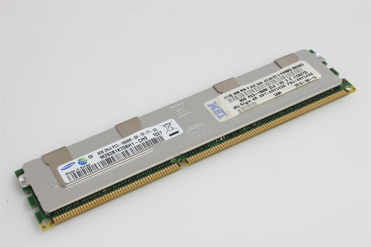 IBM 8GB PC3-10600 CL9 ECC DDR3 SDRAM RDIMM (1X8) 49Y1436