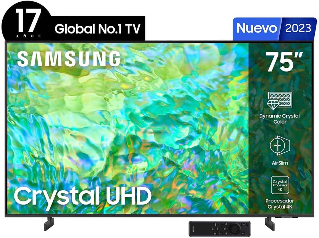 Samsung Pantalla LED Smart TV de 75 Pulgadas 4K/UHD (UN75CU8000FXZX)