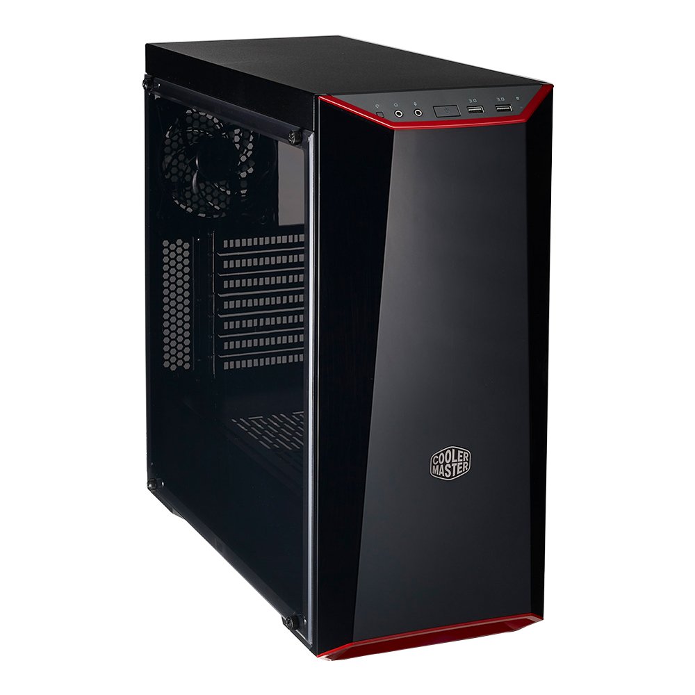 Gabinete Cooler Master MasterBox Lite 5 con Ventana, Midi-Tower, ATX/Micro-ATX/Mini-ITX, USB 3.0, sin Fuente, Negro