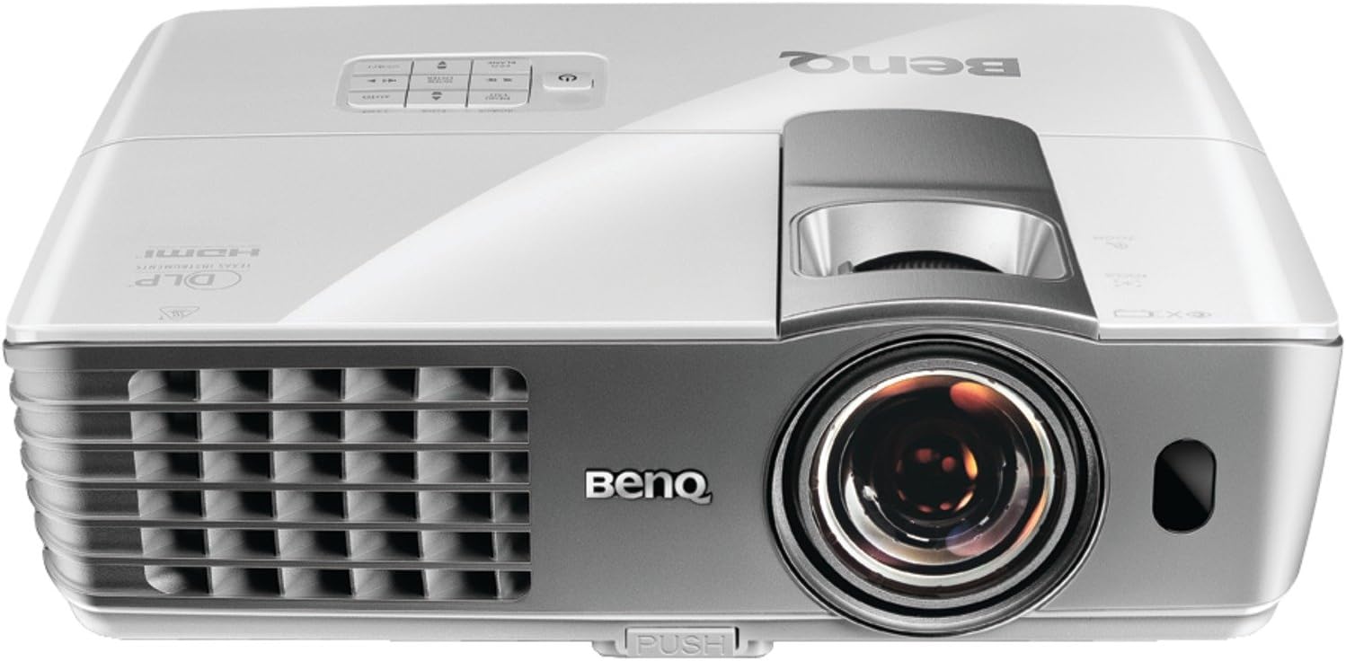 BenQ DLP W1080ST+ Proyector para Cine en Casa con 2200 Lúmenes, Resolución Full HD 1080p, Tiro Corto, 6000 Horas Lámpara SmartEco y HDMI, Color Blanco con Gris