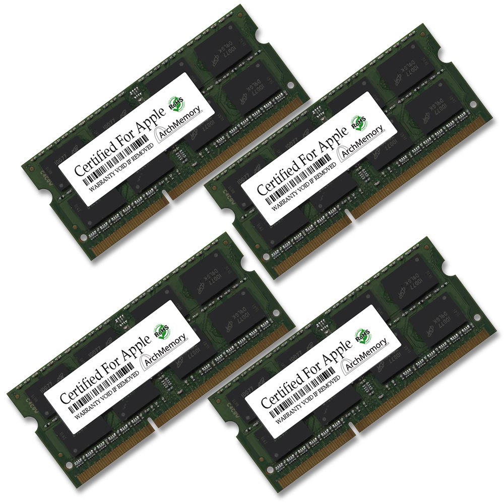 32 GB (4X8GB) CERTIFICADO PARA APPLE DDR3L-1867 PC3L-14900 ACTUALIZACION DE RAM SODIMM DE 204 PINES -ARCH MEMORY-