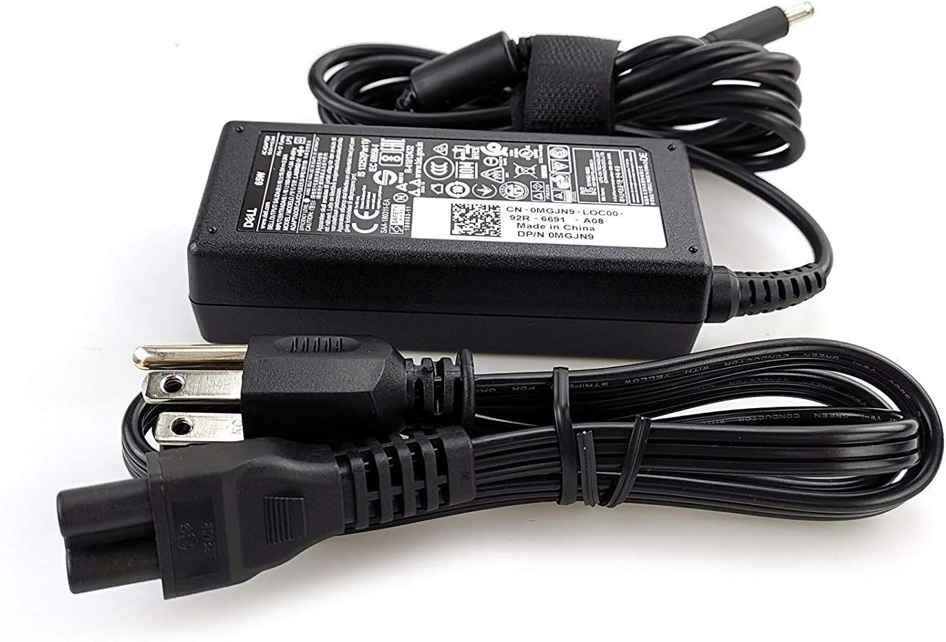 Dell 65 W Replacement AC Adapter for Dell Optiplex 3020 Micro, Dell OptiPlex 7040 Micro, Dell OptiPlex 9020 Micro, Dell Vostro 2420, Dell Vostro 2520, Dell Vostro 3360, Dell XPS 14 (L412z).