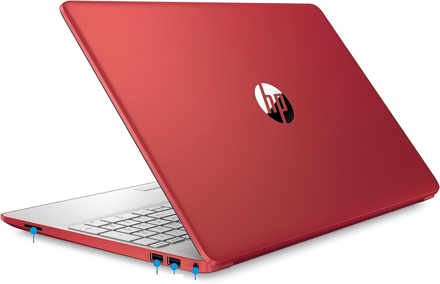 HP 15-DW0083 15.6" 4GB 128GB eMMC Pentium® Silver N5000 1.1GHz Win10H, rojo escarlata