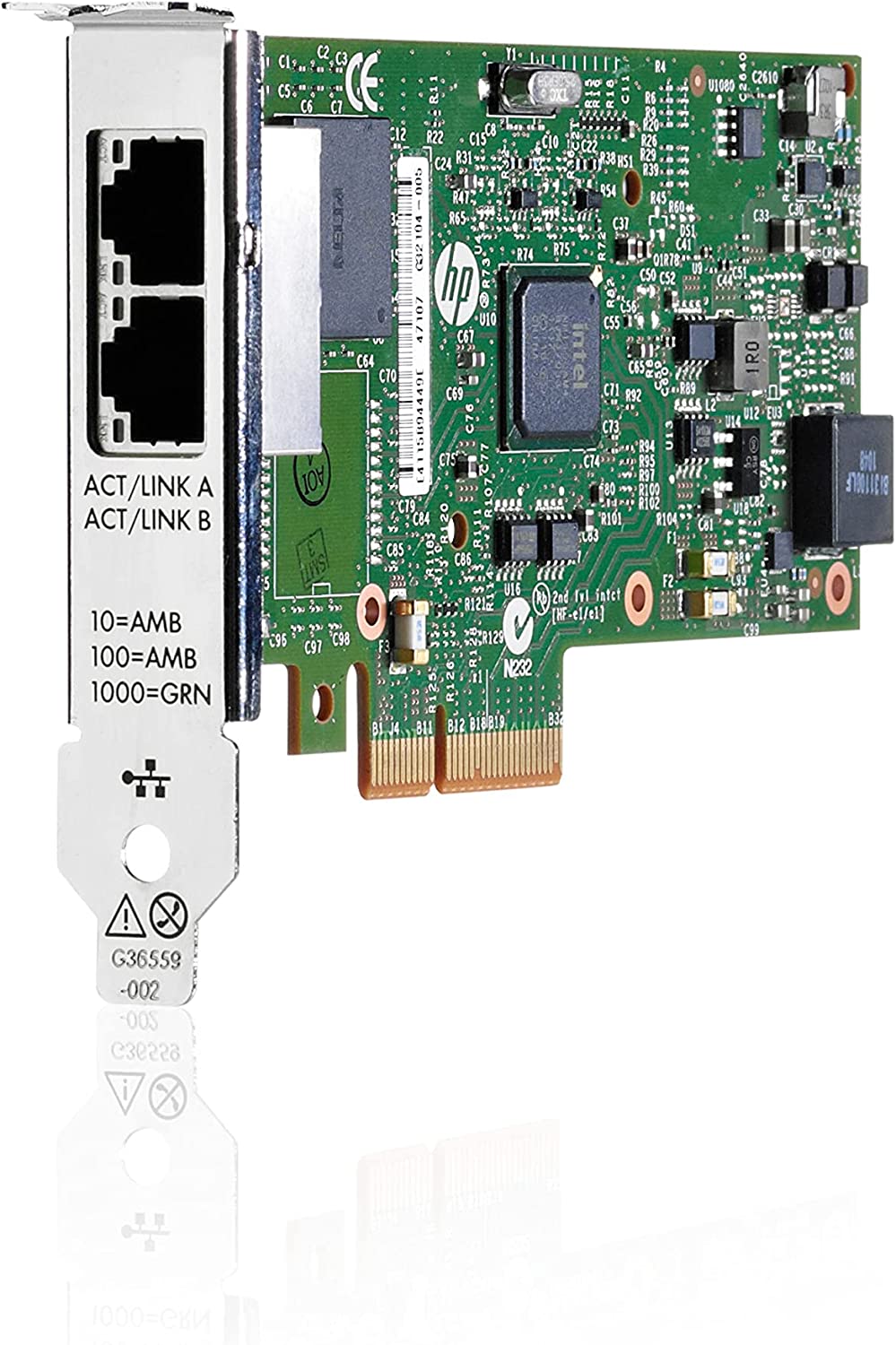 Adaptador de red HPE 652497-B21 361T PCI Express 2.0 X4 Gigabit Ethernet para ProLiant DL180 Gen9, DL20 Gen9