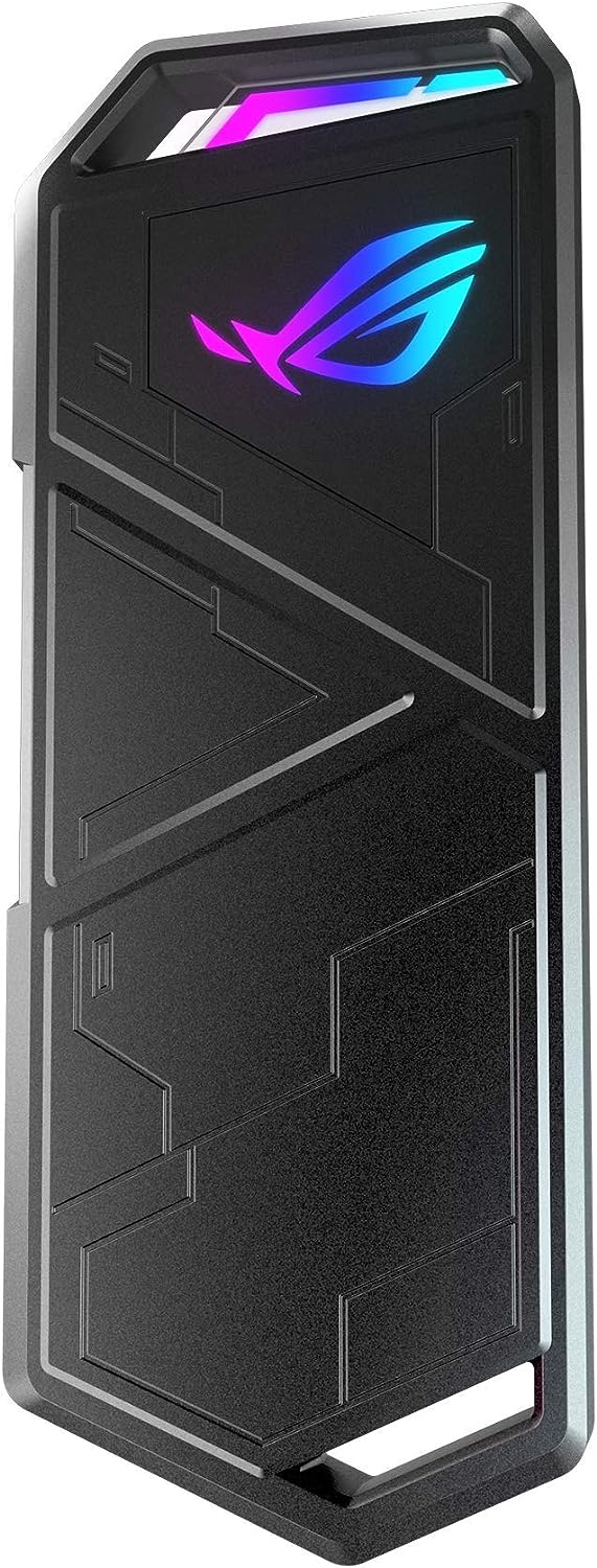 ASUS ROG STRIX Arion - Adaptador de carcasa portátil externo M.2 NVMe SSD de aleación de aluminio, USB 3.2 Gen 2 tipo C (10 Gbps), USB-C a C y USB-C a A, se adapta a llaves PCIe 2280/2260/2242/2230 M Key/B+M