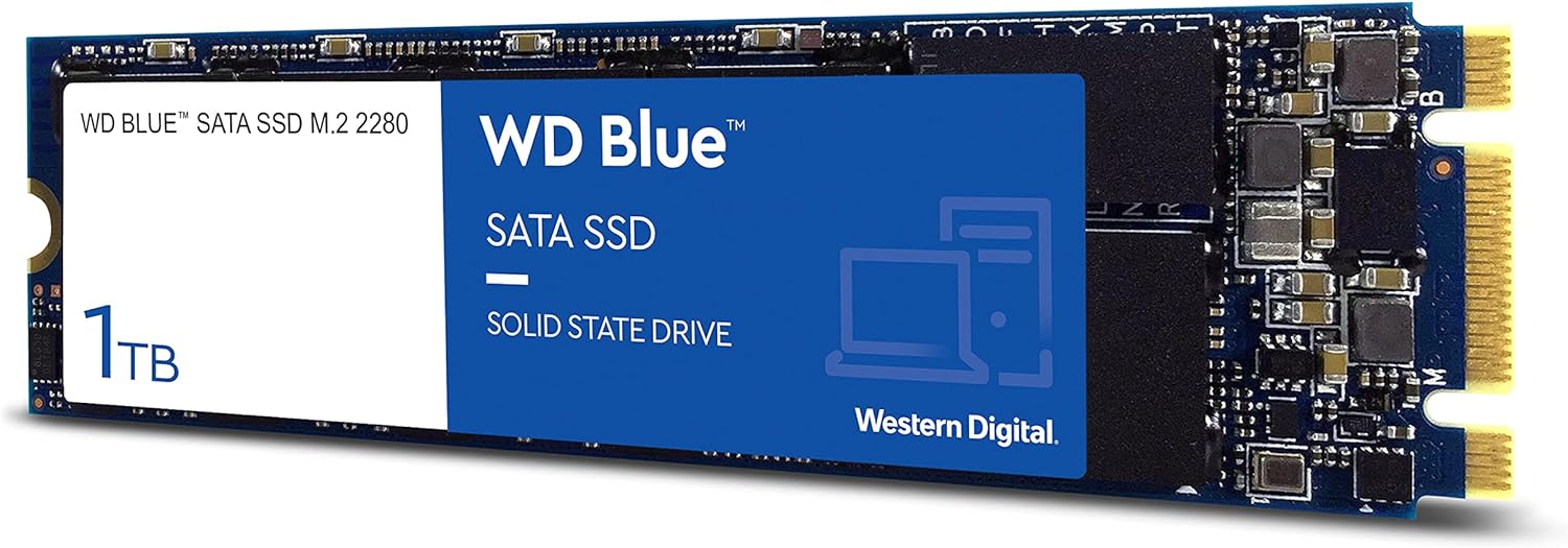 Western Digital WDS100T2B0B Blue 3D - Disco Duro, 1TB, NAND PC SSD interno, SATA III 6 Gb/s, M.2 2280, hasta 560 MB/s