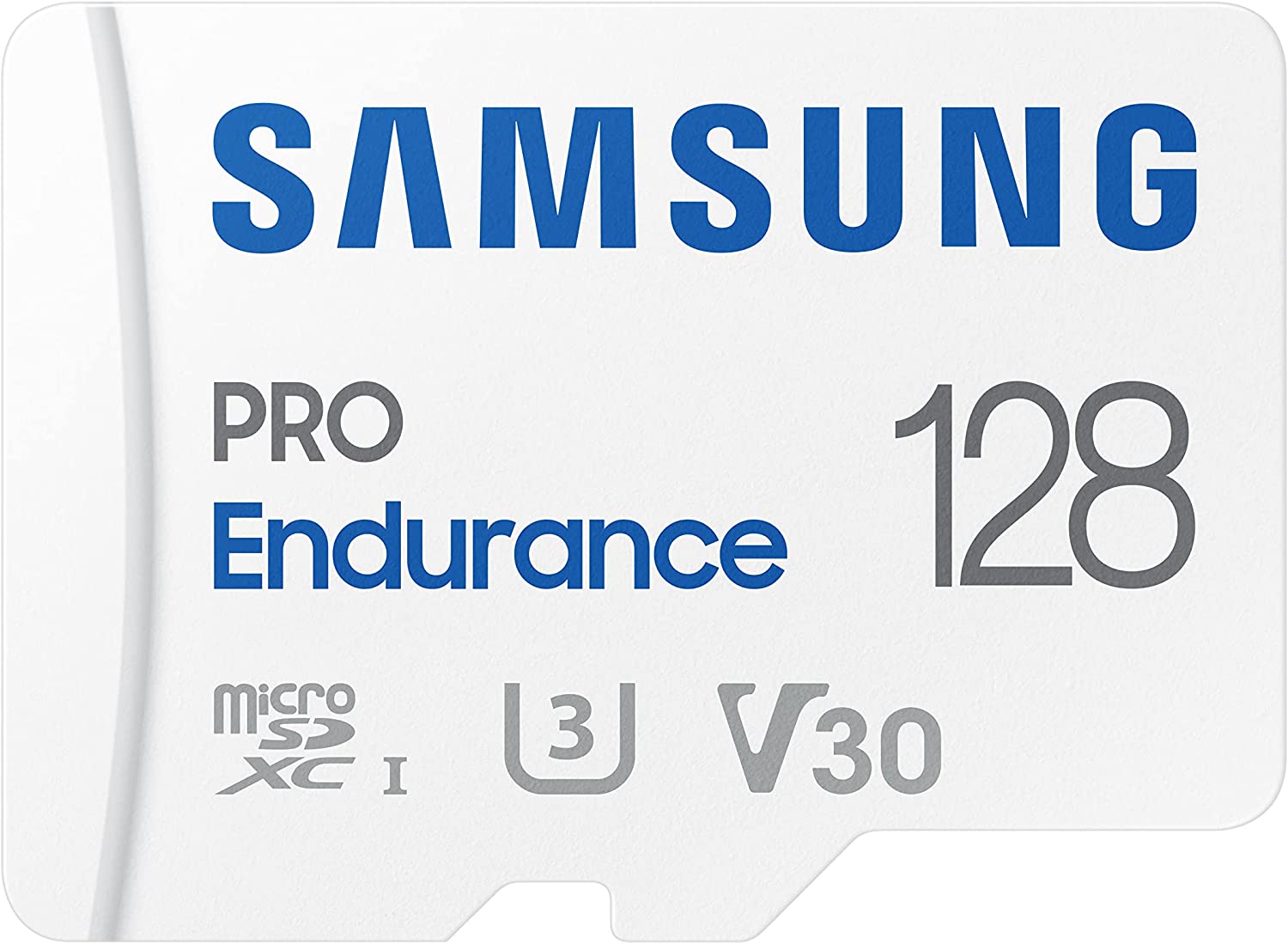 SAMSUNG Pro Endurance Tarjeta de Memoria MicroSDXC de 128 GB con Adaptador para cámara de salpicadero, cámara Corporal y cámara de Seguridad – Clase 10, U3, V30 (MB-MJ128KA/AM)