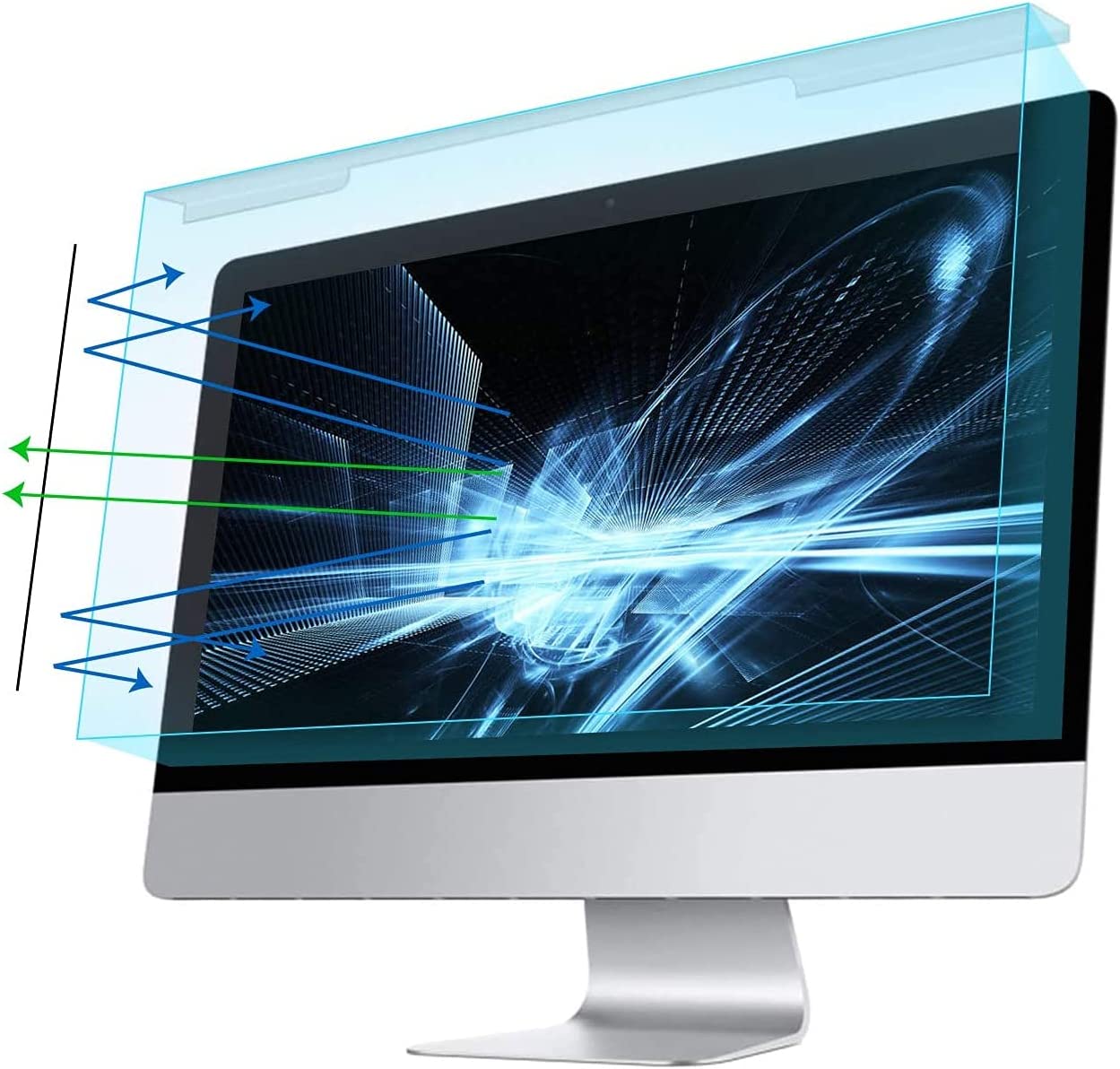 MOSISO 25-27 Pulgadas Computadora Protector de Pantalla de Bloqueo de Luz Azul Película de Filtro de Protección Ocular Anti-UV Panel para 16: 9 Escritorio con Pantalla Ancha PC LED Monitor