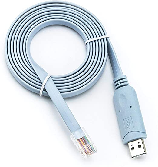 Cisco Compatible Console Cable, 6ft, FTDI USB to RJ45 Console Cable/Windows 7, 8 / Vista/MAC/Linux / RS232 Switch Router