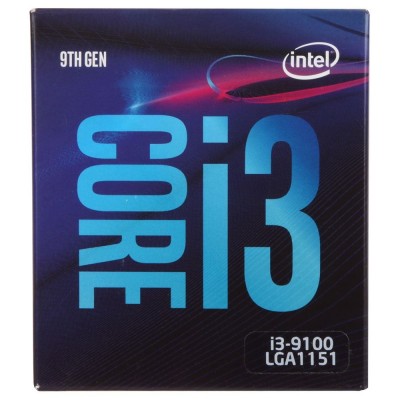 Procesador Intel Core i3-9100 3.60GHz, 4 nÃºcleos Socket 1151, 6 MB CachÃ©. Coffee Lake.