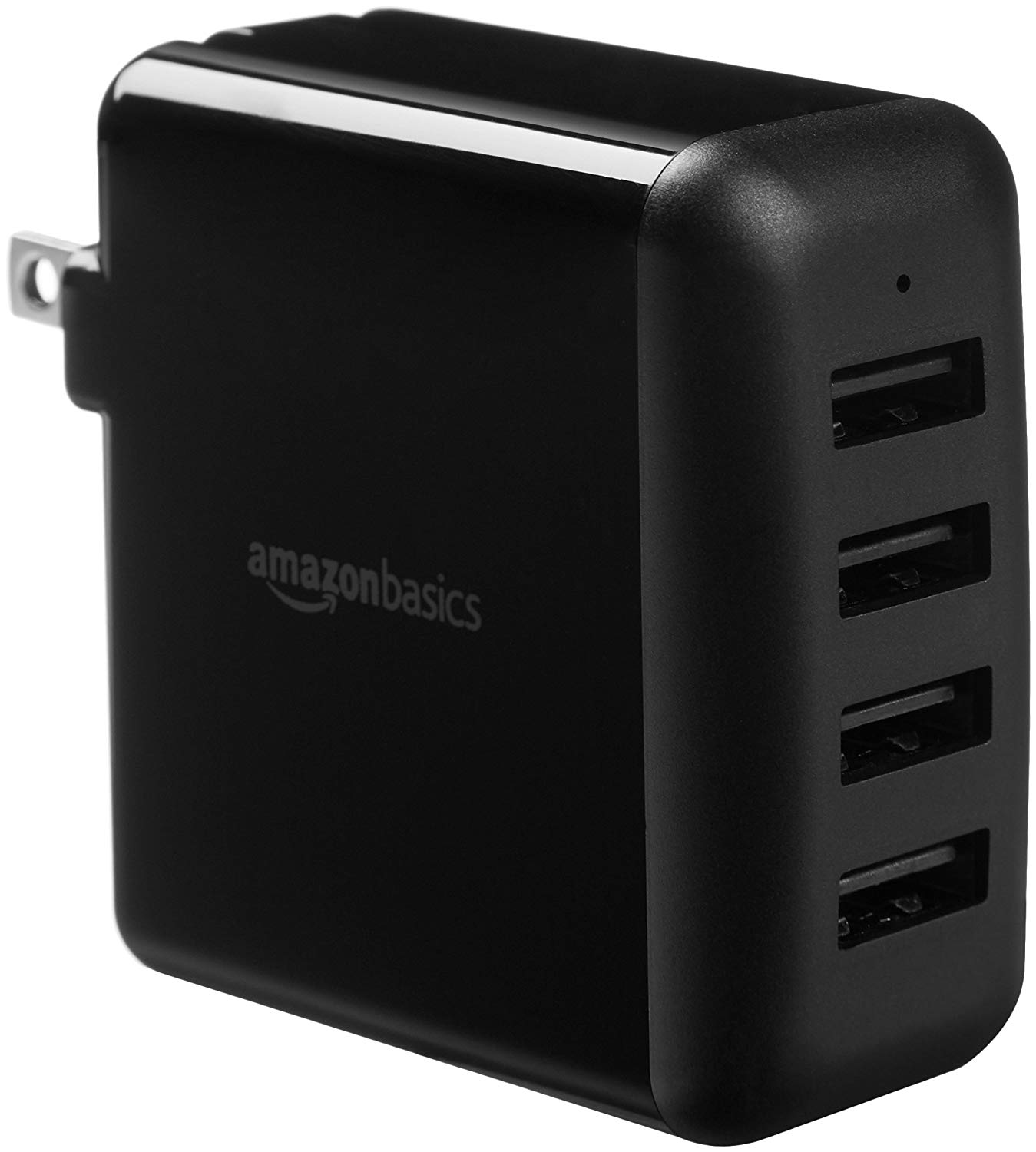 AmazonBasics 40W 4-Port Multi USB Wall Charger Black.