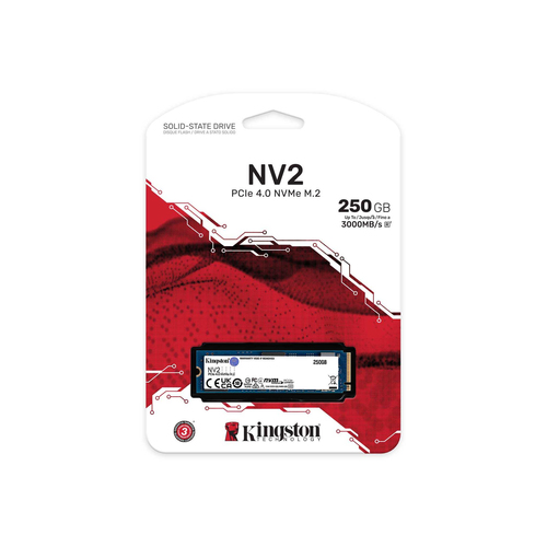 Unidad De Estado Solido Ssd M.2 Kingston SNV2S/250G 250 GB, Nvme, Pcie, 3000MB/s