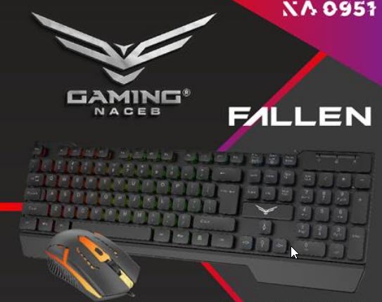 NACEB BD NA-0951 KIT TECLADO Y MOUSE GAMER FALLEN