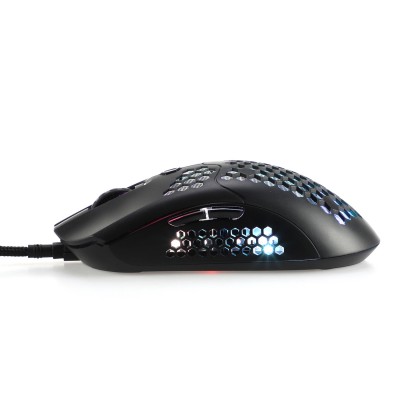 Mouse Gamer Naceb Technology Phantom, 6 botones + scroll, USB, 400-10000 DPI, Iluminacion RGB, sensor PAW3325, cable reforzado 1.8mts