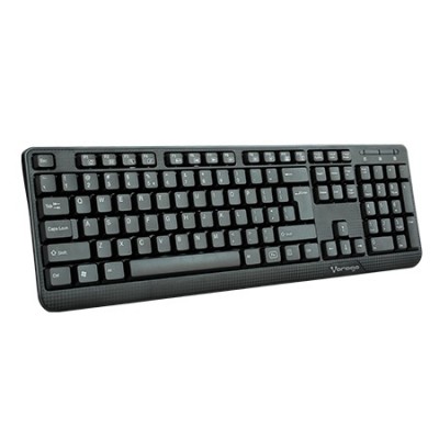 Teclado VORAGO, USB, Alámbrico, Universal, Negro KB-102