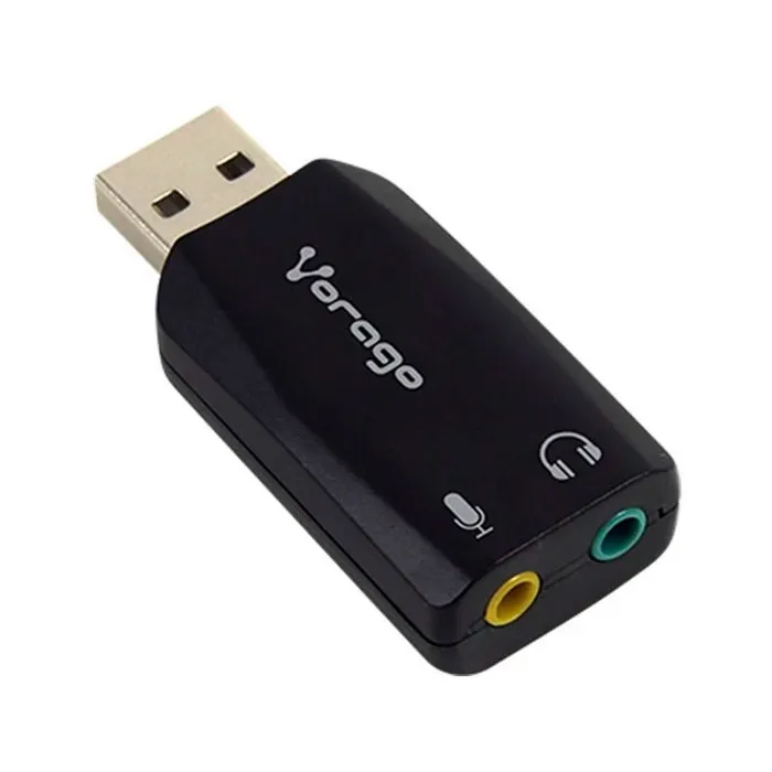 Convertidor USB a Audio VORAGO, USB A 5,1 Negro ADP-201