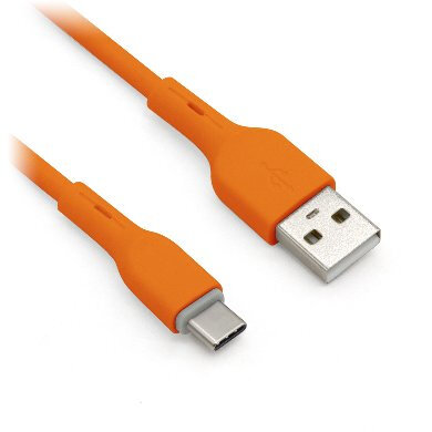 CABLE USB TIPO C BROBOTIX USB A V2.0 1M NARANJA 963202