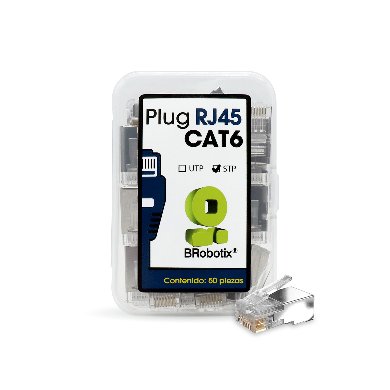 CONECTOR RJ-45 CAT6E DE 8 POSICIONES, BLINDADOS, 50 PIEZAS