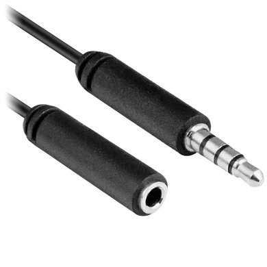 CABLE STEREO TRRS, MACHO - HEMBRA, 1.0 M