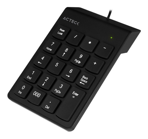 Teclado Numérico Acteck Inspire TN220 - Alámbrico - USB - Negro
Modelo: AC-932622