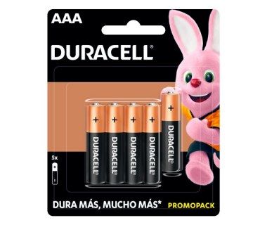 PILA DURACELL MN2400 - AAA - ALCALINA - 4 + 1 PIEZAS