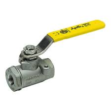 1/4" Ball Valve 2000 Stainless Steel CF8M Threaded Ends with SS Locking Handle Apollo