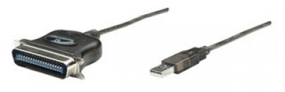 Convertidor USB a CEN36 MANHATTAN, Centronics 36, Negro 317474