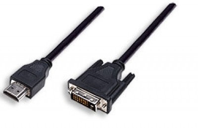 Cable HDMI a DVI MANHATTAN, HDMI, DVI-D, Macho/Macho, Negro
