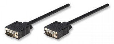 Cable VGA - HD15 MANHATTAN, 7,5 m, VGA (D-Sub), VGA (D-Sub), Macho/Macho, Negro 372978