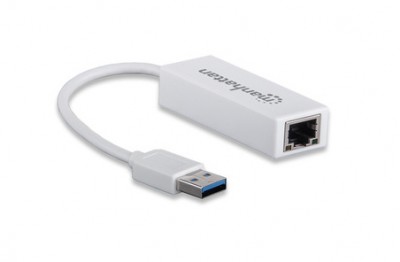 Tarjeta de Red USB - Gigabyte MANHATTAN, USB 3.0, RJ-45, Macho/hembra, Color blanco