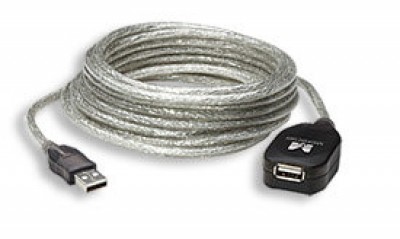 Cable USB - Extension MANHATTAN, 5 m, Macho/hembra, Plata 519779