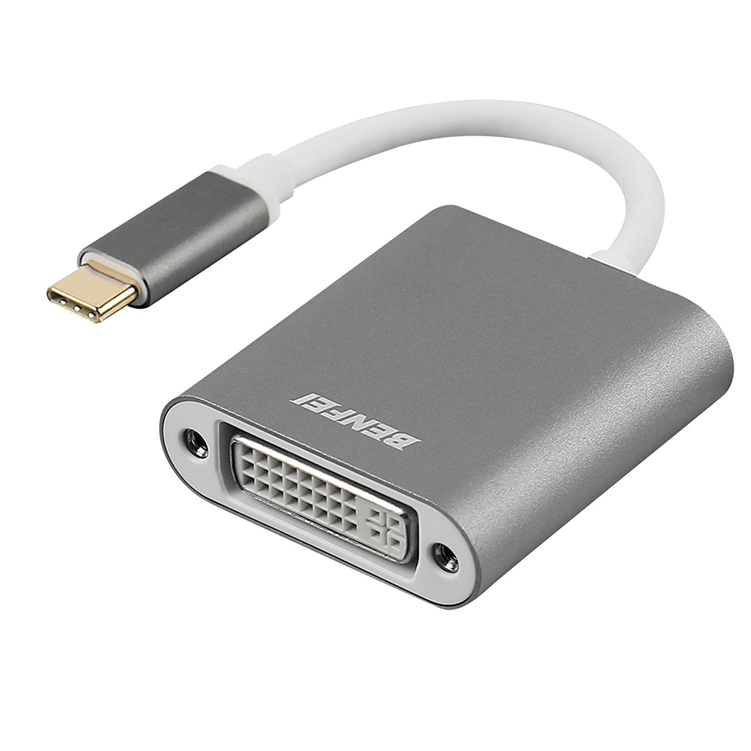 Adaptador USB tipo C (Thunderbolt 3) a DVI, adaptador USB 3.1 de Benfei (USB-C) a DVI-D Convertidor de macho a hembra para Apple MacBook