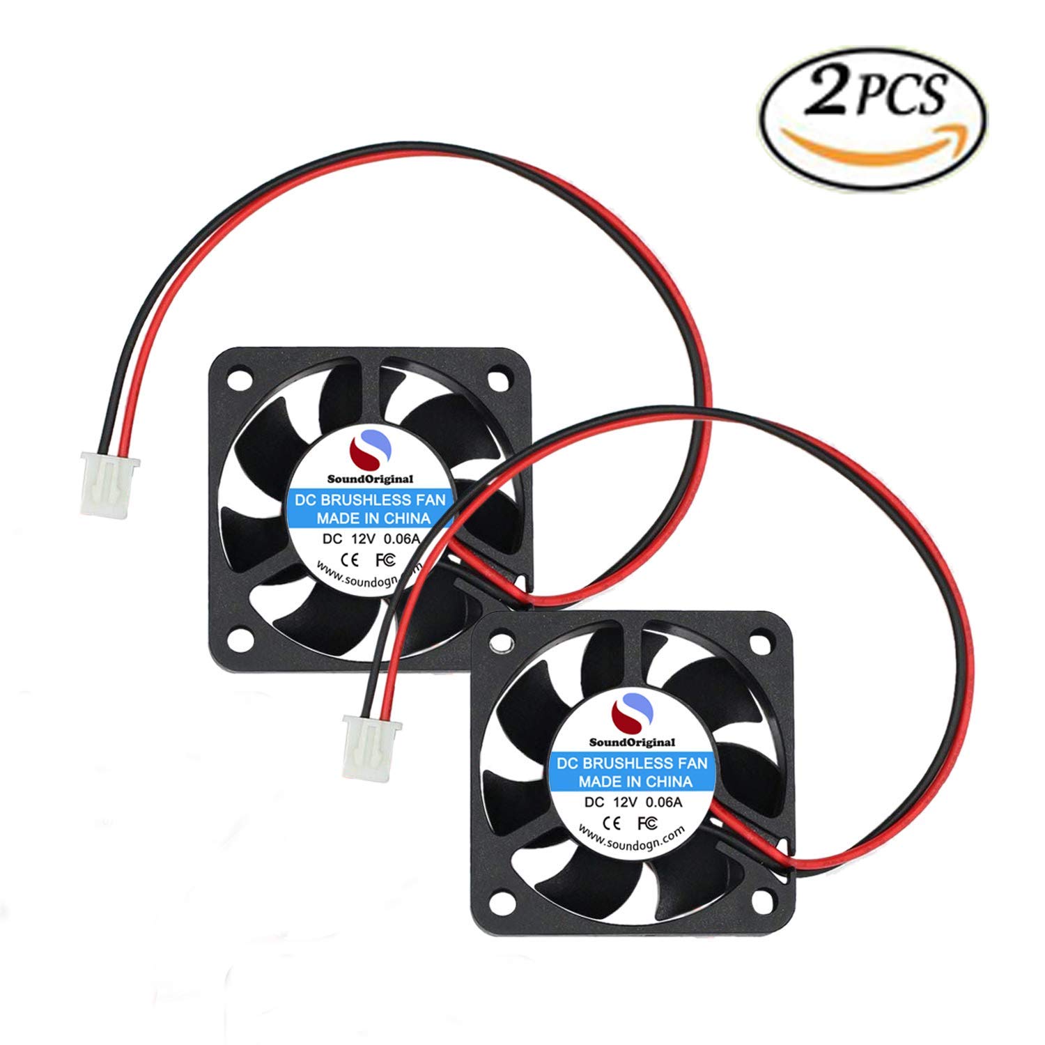 SoundOriginal 2pcs 4010 Brushless DC Cooling Fan 12V 0.06A 40x40x10mm Speed 6800 RPM Fans for Computer case 3D Printer Humidifier and Other Small Appliances Series Repair Replacement