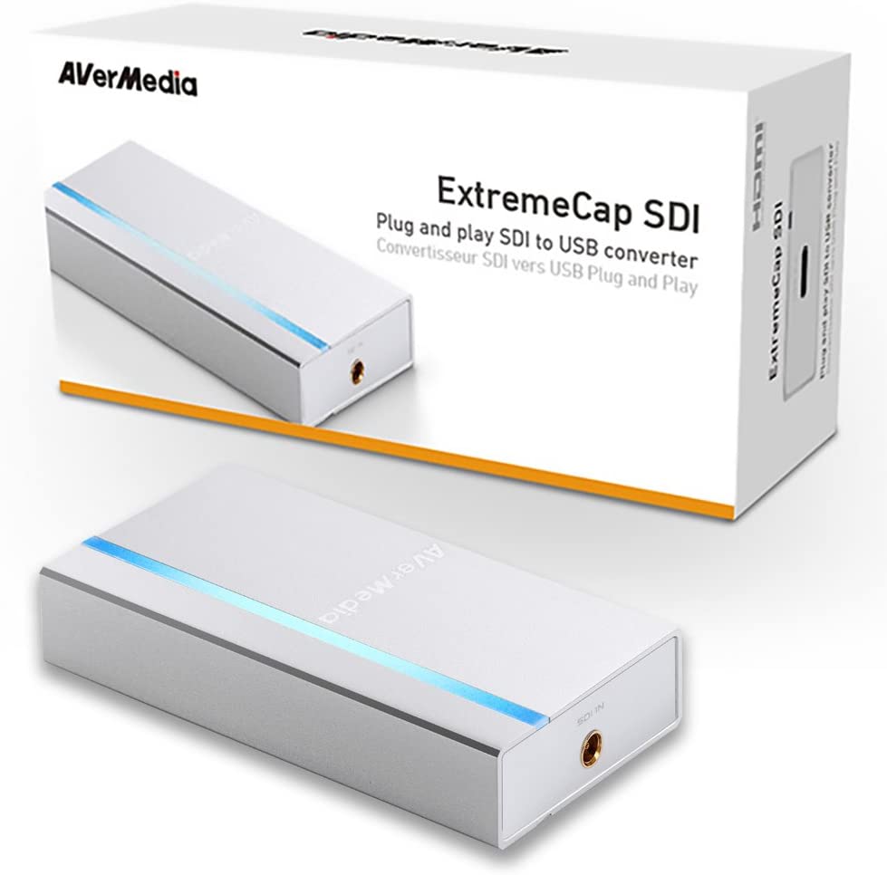 AVerMedia ExtremeCap SDI to USB 3.0 Capture Card Record Stream and Convert Uncompressed Full HD Video at 1080p60 Driver Free Supports Windows Mac and Linux OS (BU111)