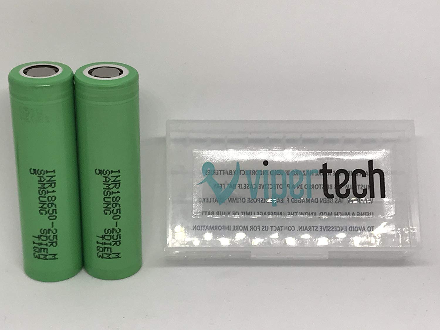 Samsung INR18650 25R 20A 2500mAh Batería Incluye estuche de almacenamiento (2 baterías)