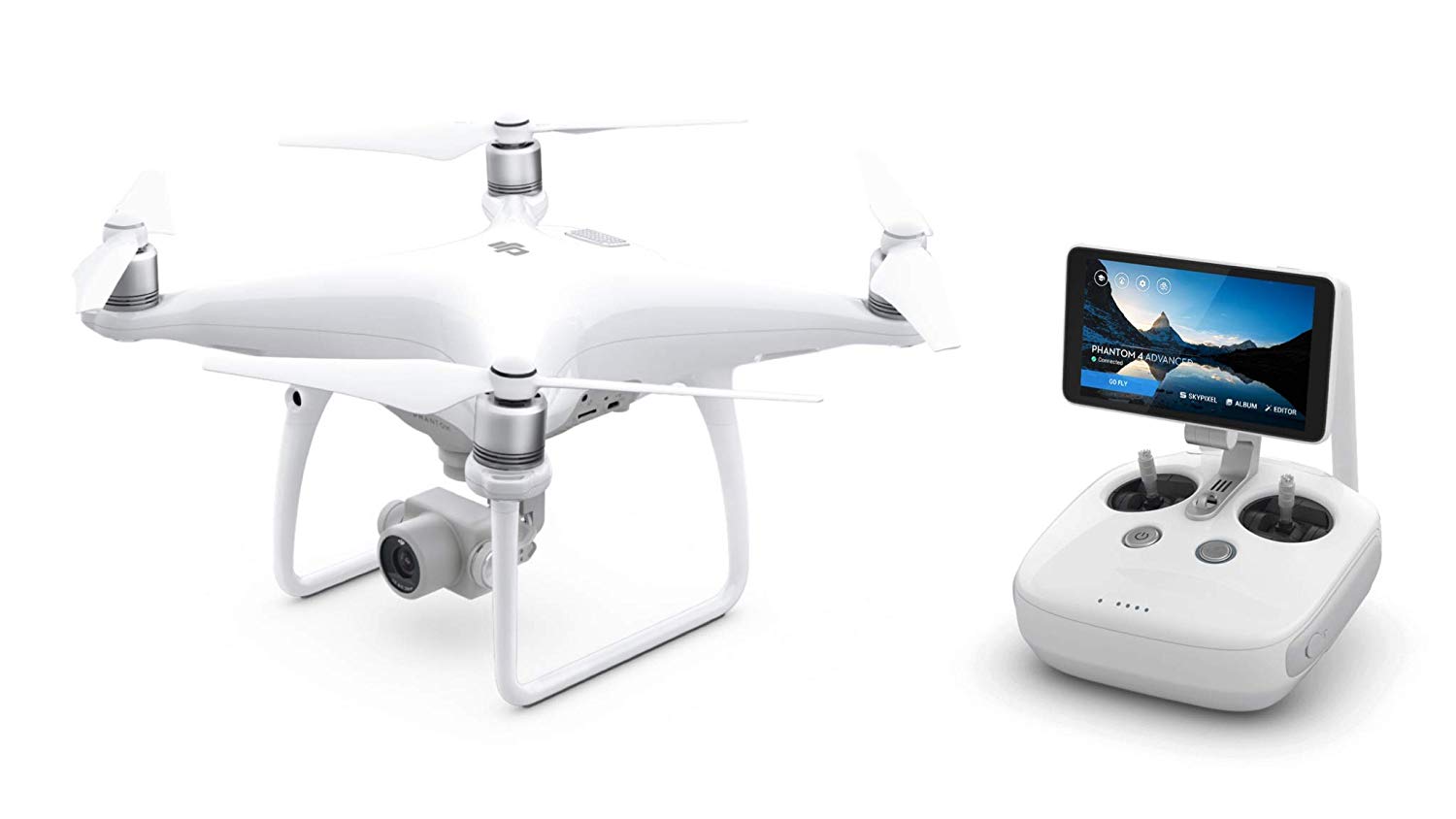 2018 VERSION DJI INTELECTUAL PHANTOM 4 ADVANCED PLUS, VIDEO 4K, INCLUYE CONTROL REMOTO CON PANTALLA TACTIL FHD -1080P- DE 5.5 PULGADAS, TIEMPO DE VUELO DE 30 MINUTOS, 5 SENSORES DE VISION, -BLANCO- CP.PT.000698