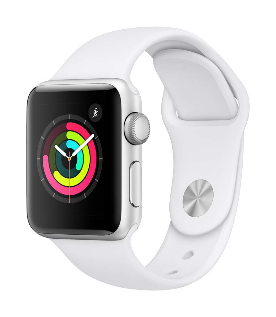 APPLE WATCH SERIE 3 -GPS 38MM- ESTUCHE DE ALUMINIO PLATEADO CON BANDA DEPORTIVA BLANCA